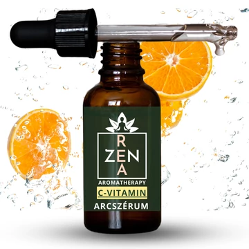 ReaZen C-vitamin arcbőr szérum 30 ml borostyán üveg pipettával, hidratáló és ragyogást adó formula