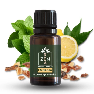 ReaZen Energia illóolajkeverék 10 ml borostyán üvegben, frissítő és élénkítő aromaterápia