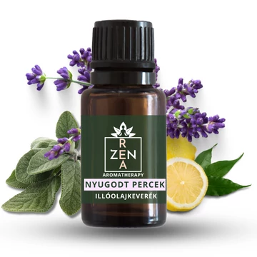ReaZen Nyugodt Percek illóolajkeverék 10 ml borostyán üvegben, relaxáló és stresszoldó aromaterápia