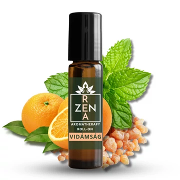 ReaZen Vidámság aromaterápiás roll-on menta, narancs és mirha illóolajokkal, élénkítő és hangulatjavító hatás