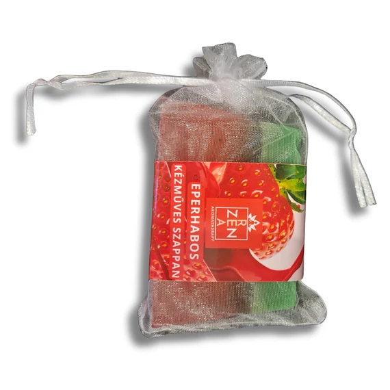 Eperillatú kézműves szappan, organza csomagolásban