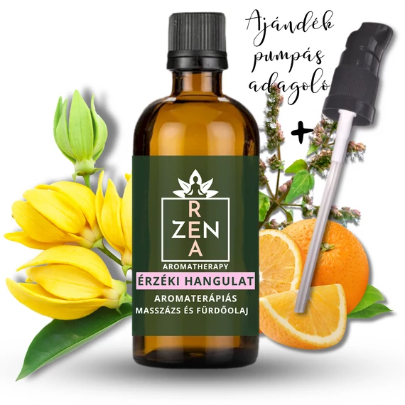 ReaZen Érzéki Masszázsolaj ylang-ylang, pacsuli és narancs illóolajokkal, érzéki és relaxáló hatással