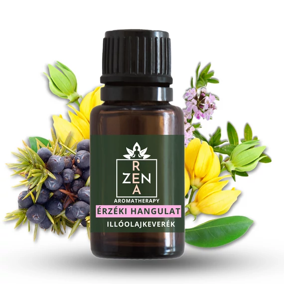 ReaZen Érzéki Hangulat illóolajkeverék 10 ml borostyán üvegben, romantikus és relaxáló aromaterápia
