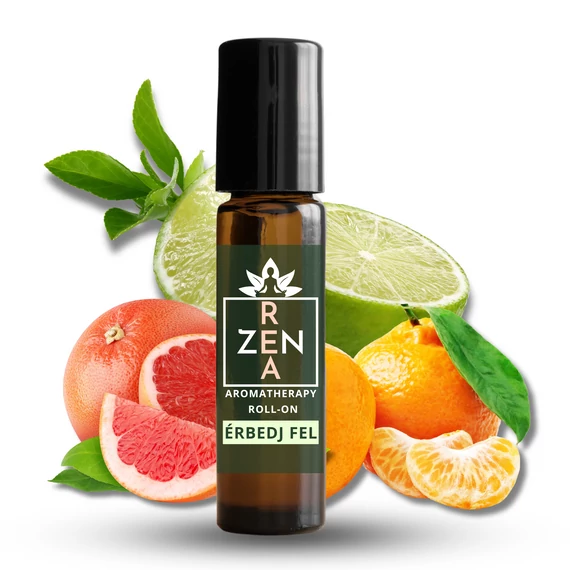 ReaZen Ébredj Fel aromaterápiás roll-on mandarin, grapefruit és lime illóolajokkal, frissítő és energizáló hatás